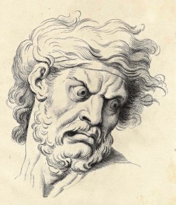 La colère, Charles Le Brun (1619-1690) : Expression des passions de l'âme